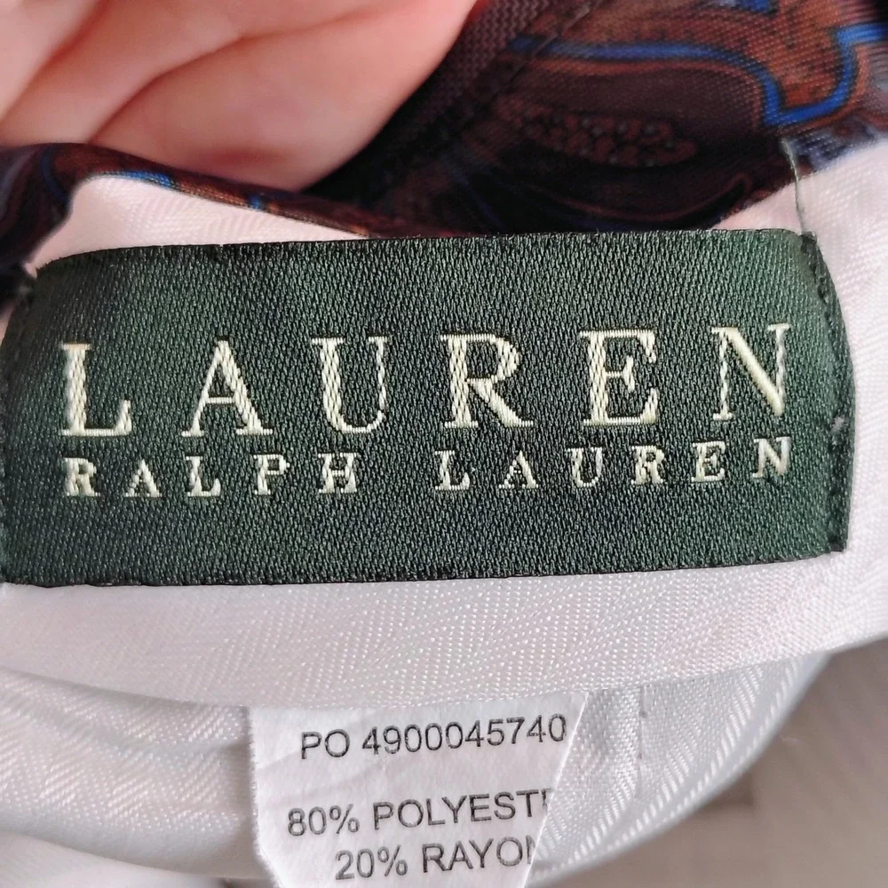 Lauren Ralph Lauren Mens 38x32 Pleated Dress Pants Brown Preppy old money